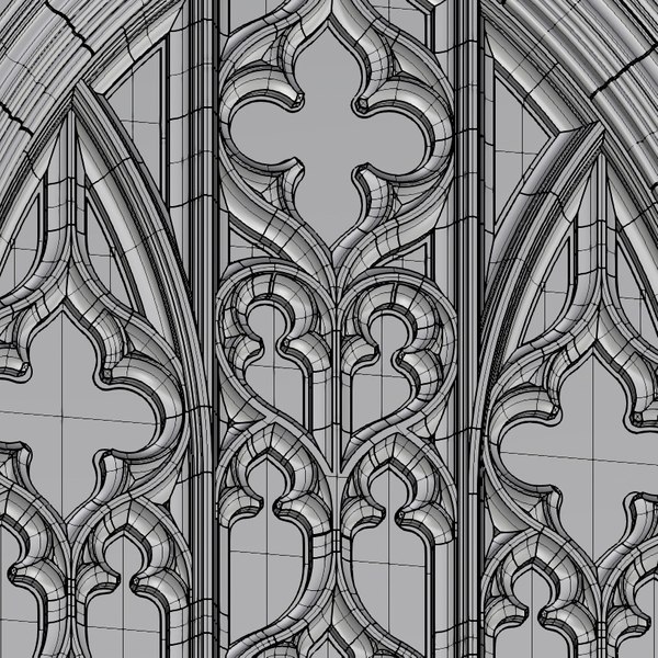 3ds arched gothic window