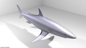 3D mako shark