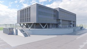 Office building with rebated facades model