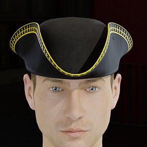 3D tricorne cocked hat classic