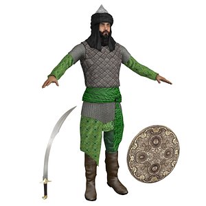 saracen warrior man 3D model