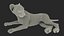 3D Cheetah Cub Lying Pose model