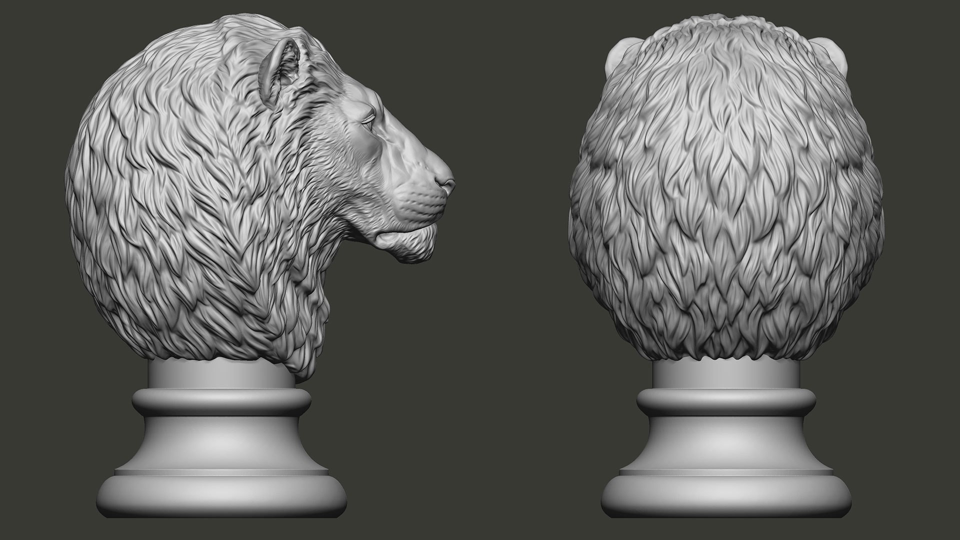 3D model Lion Head Tabletop Animal Statue https://p.turbosquid.com/ts-thumb/dF/80XsDa/3H/lionheadstatue3dmodelcalmzbr01/jpg/1664634165/1920x1080/fit_q87/e8d9dd4d25d3e91d8ab785e5c2d57a51be3b4fa1/lionheadstatue3dmodelcalmzbr01.jpg