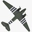 3d military transport aircraft douglas c-47 model