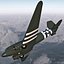 3d military transport aircraft douglas c-47 model