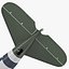 3d military transport aircraft douglas c-47 model