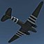 3d military transport aircraft douglas c-47 model