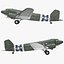 3d military transport aircraft douglas c-47 model