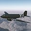 3d military transport aircraft douglas c-47 model