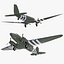 3d military transport aircraft douglas c-47 model