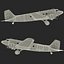 3d military transport aircraft douglas c-47 model