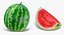3D Watermelon Whole and Cut Collection 01 - 2 models