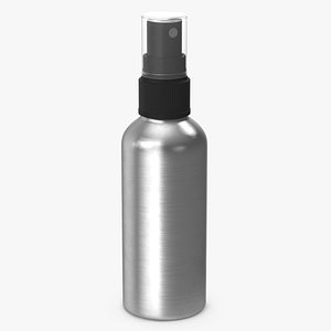 Spray Bottle Aluminum with a Black Cap 100 ml
