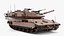 Dirty Israeli Tank Merkava 5 Beige Rigged 3D
