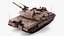 Dirty Israeli Tank Merkava 5 Beige Rigged 3D