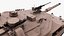 Dirty Israeli Tank Merkava 5 Beige Rigged 3D