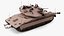 Dirty Israeli Tank Merkava 5 Beige Rigged 3D