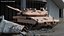 Dirty Israeli Tank Merkava 5 Beige Rigged 3D