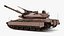 Dirty Israeli Tank Merkava 5 Beige Rigged 3D