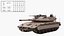 Dirty Israeli Tank Merkava 5 Beige Rigged 3D