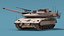 Dirty Israeli Tank Merkava 5 Beige Rigged 3D