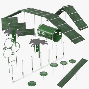 Outdoor Dog Agility Training Equipment Backyard Set 2