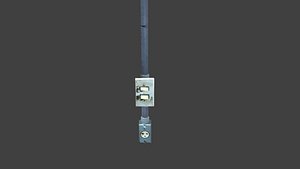 Industrial Wall Conduit with Light Switch and Power Outlet - Low Poly PBR