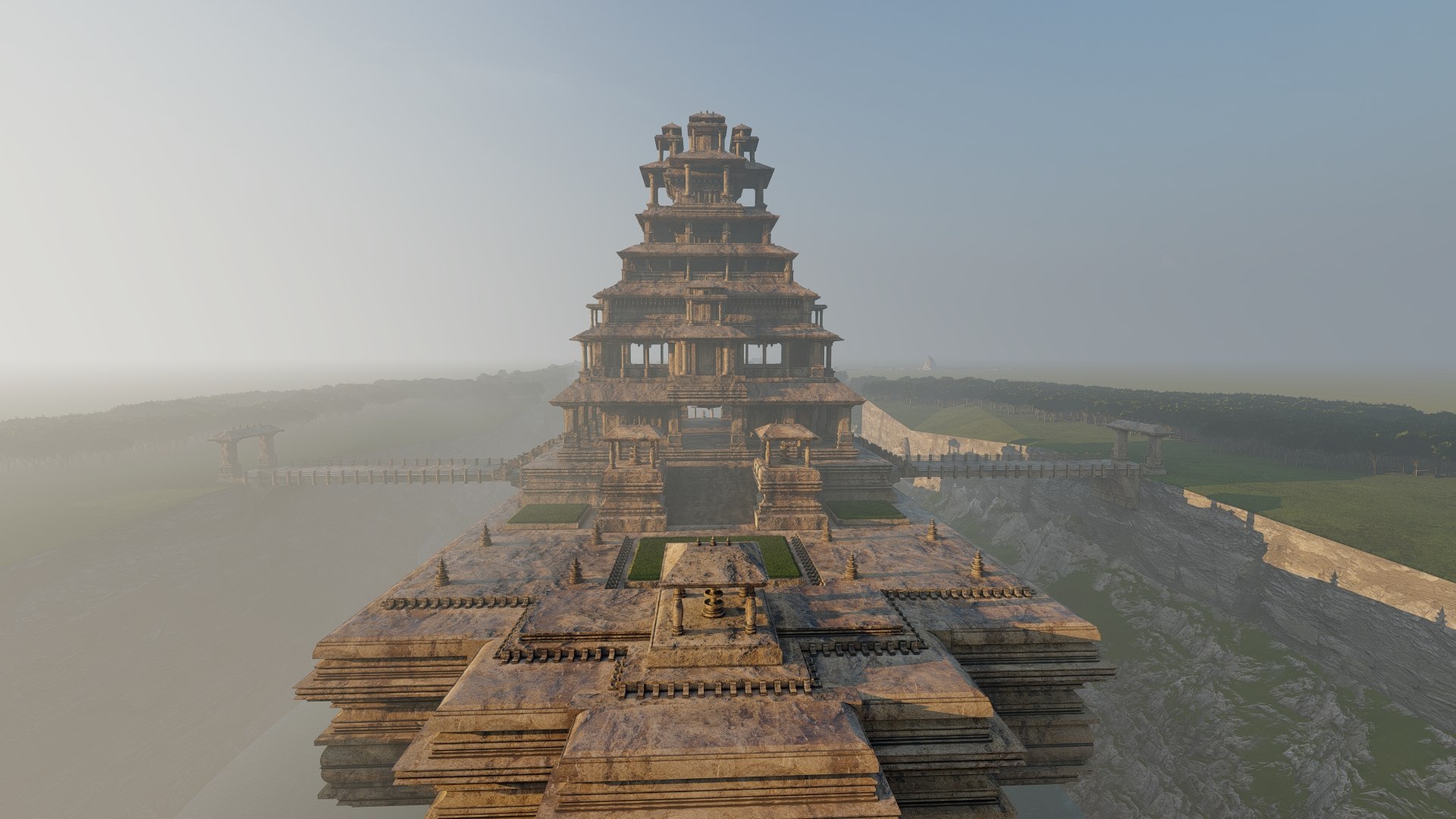 3D stone palace model - TurboSquid 2070487