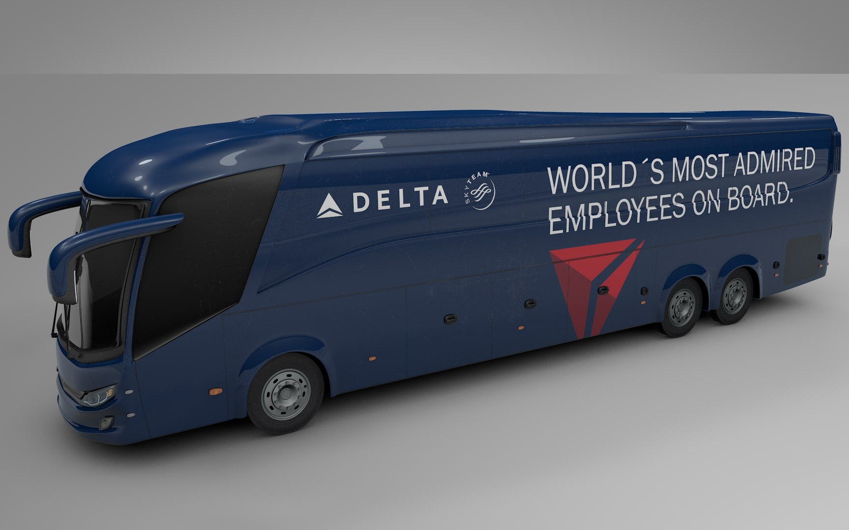 Shuttle Bus Delta 3D Model - TurboSquid 1683875