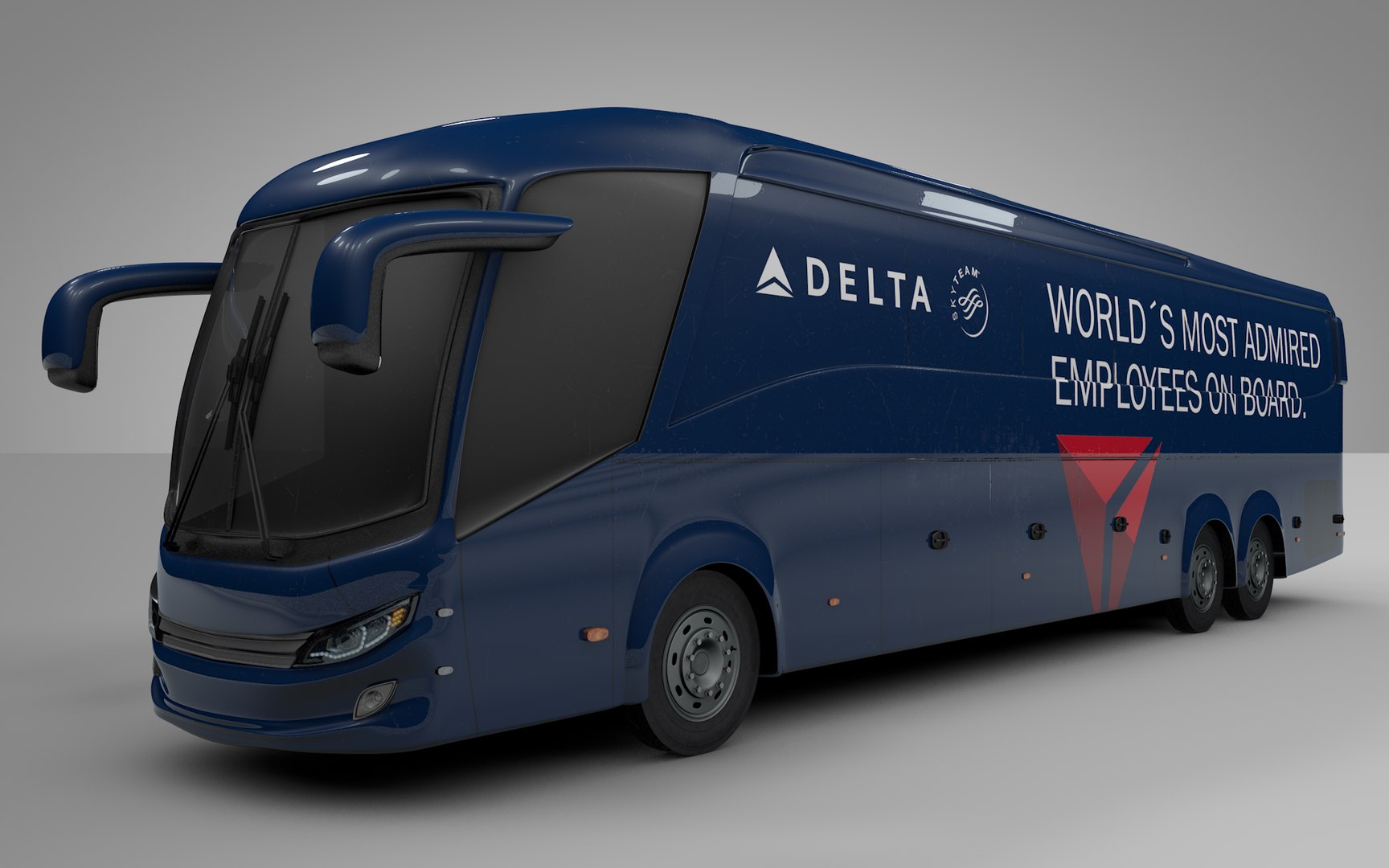 Shuttle Bus Delta 3D Model - TurboSquid 1683875