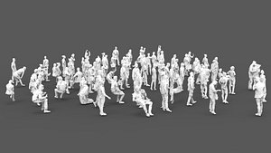 88 low poly people