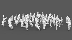 88 low poly people