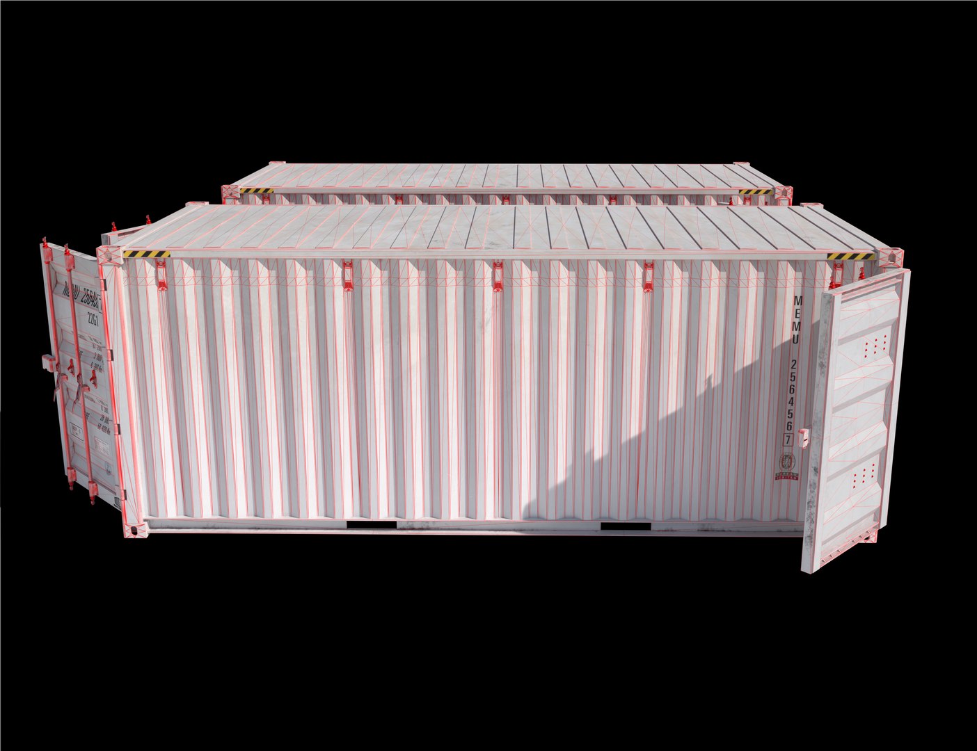 20ft Cargo Container White 3D Model - TurboSquid 2205840