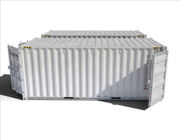 modelo 3d Contenedor de carga de 20 pies blanco - TurboSquid 2205840