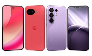 3D Tecno CAMON 50 Lavender Mist And Google Pixel 10a Berry model