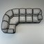 Corner Sofa Sectional Couch L-Shape Compact Upholstered