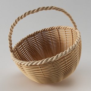 wood basket 3d model