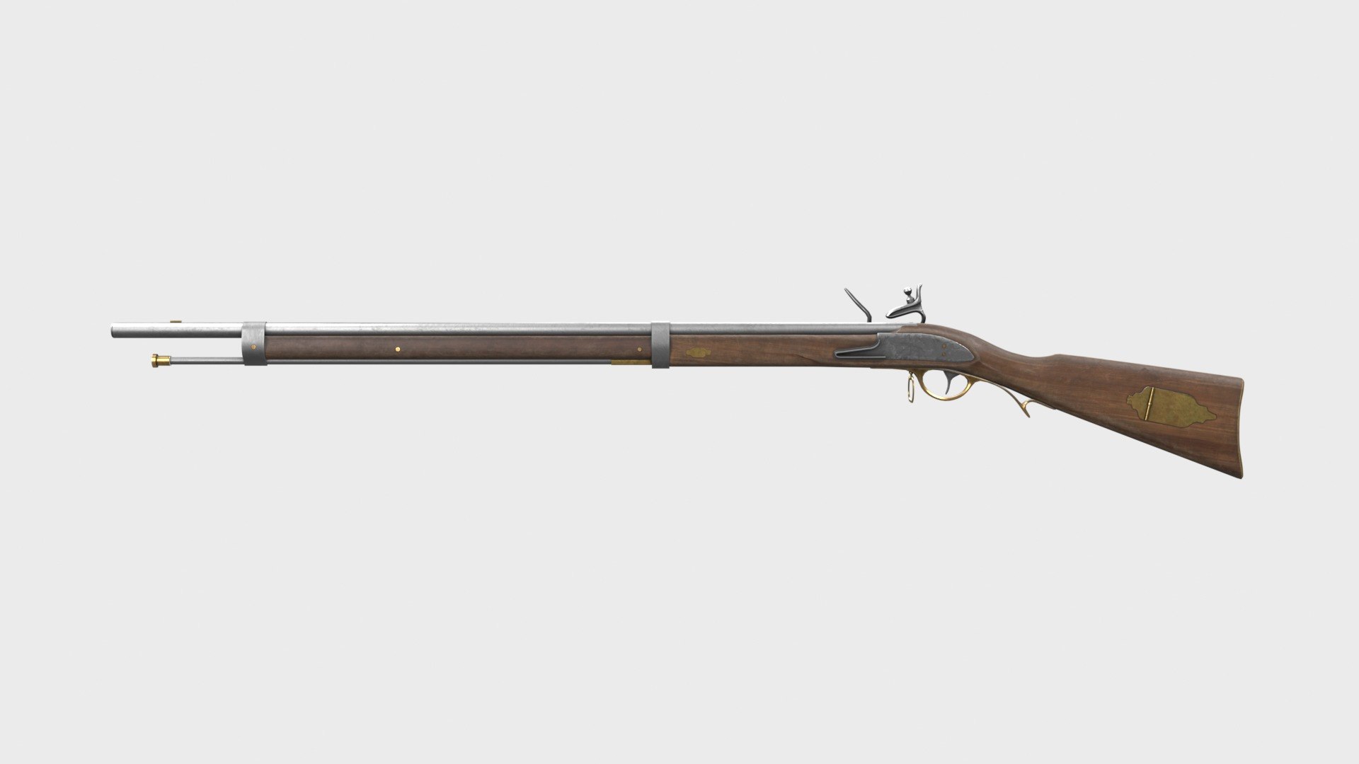 Historic-Style Musket with Wooden Stock and Brass Details 3D model https://p.turbosquid.com/ts-thumb/dF/ieJK2s/Nz/04_left/jpg/1791927794/1920x1080/fit_q87/5c3f941262465bcf89c3b5b62994fd8761342f37/04_left.jpg