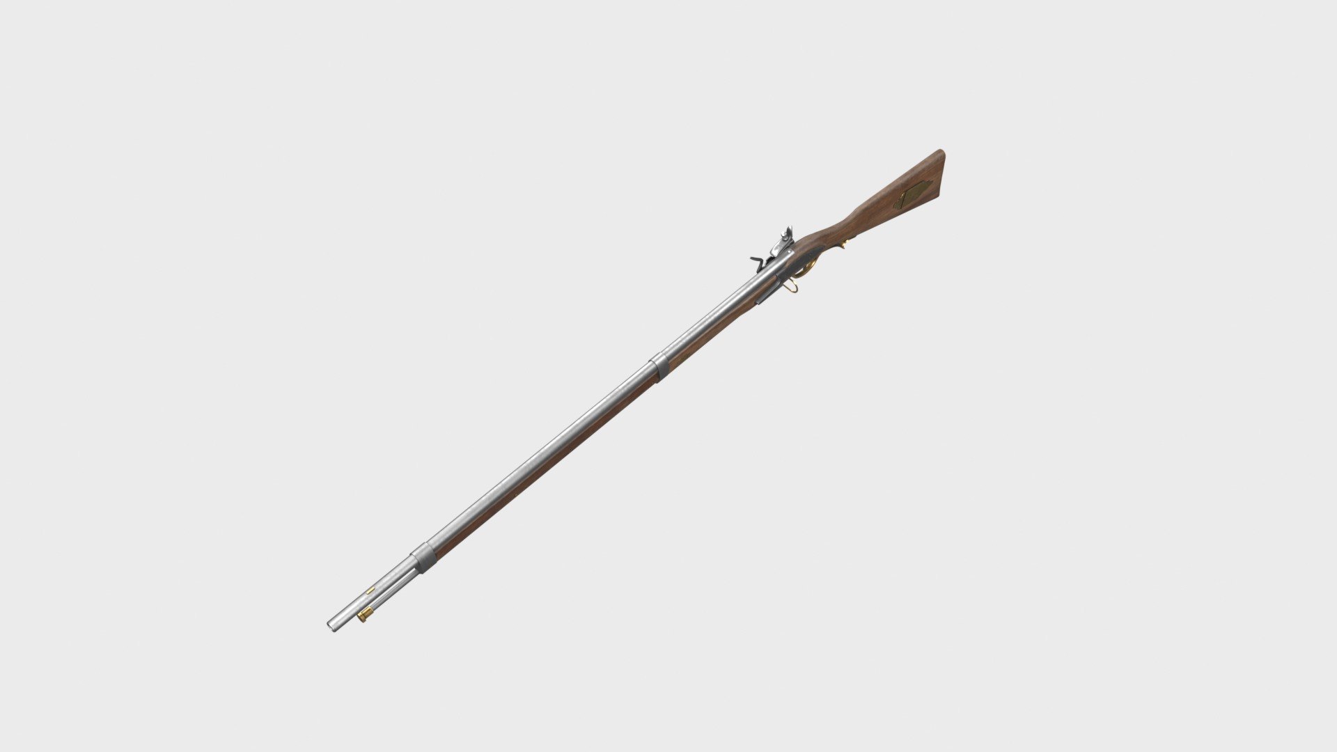 Historic-Style Musket with Wooden Stock and Brass Details 3D model https://p.turbosquid.com/ts-thumb/dF/ieJK2s/Os/06_overhead_angle/jpg/1791927795/1920x1080/fit_q87/a66e441314702c5051503ff6b6b0c1ab9f43e877/06_overhead_angle.jpg