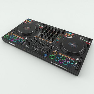 3D Pioneer DDJ-FLX10 4-channel performance DJ controller