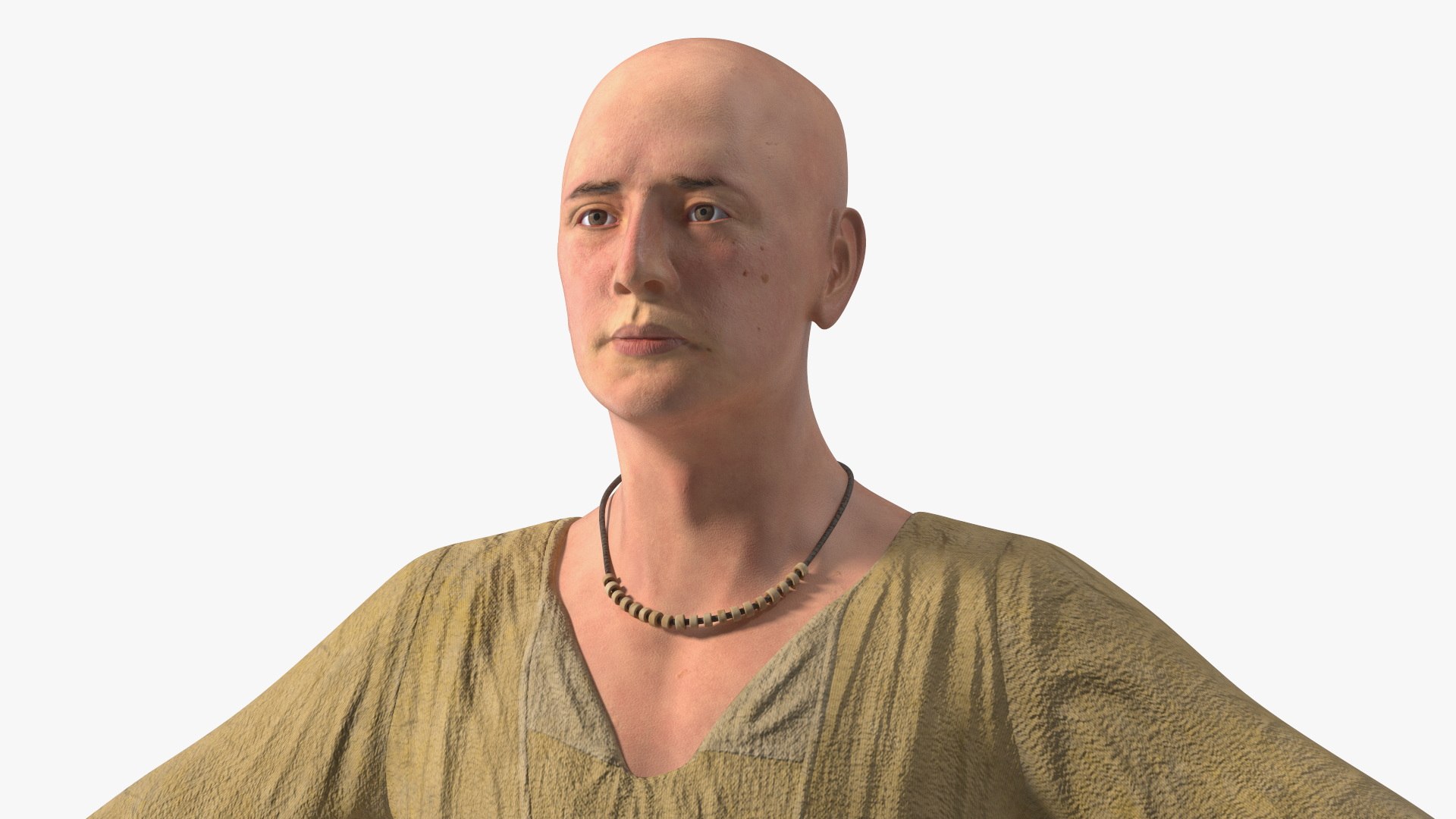 Ancient Priest A-Pose 3D - TurboSquid 2269677