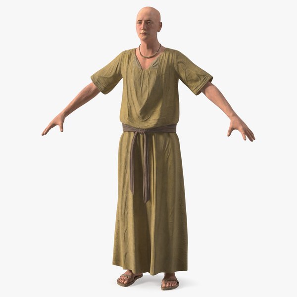 Ancient Priest A-Pose 3D