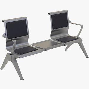 Waiting Chairs With Armrests 3D model