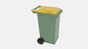 mobile rubbish bin 3d 3ds