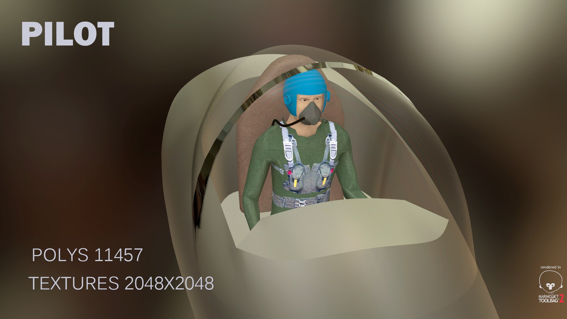 Pilot In Cockpit 3D - TurboSquid 1737877