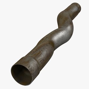 Broken Iron Pipe 7 3D model