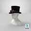 Cappello a cilindro con occhiali