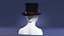Cappello a cilindro con occhiali