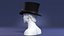 Cappello a cilindro con occhiali