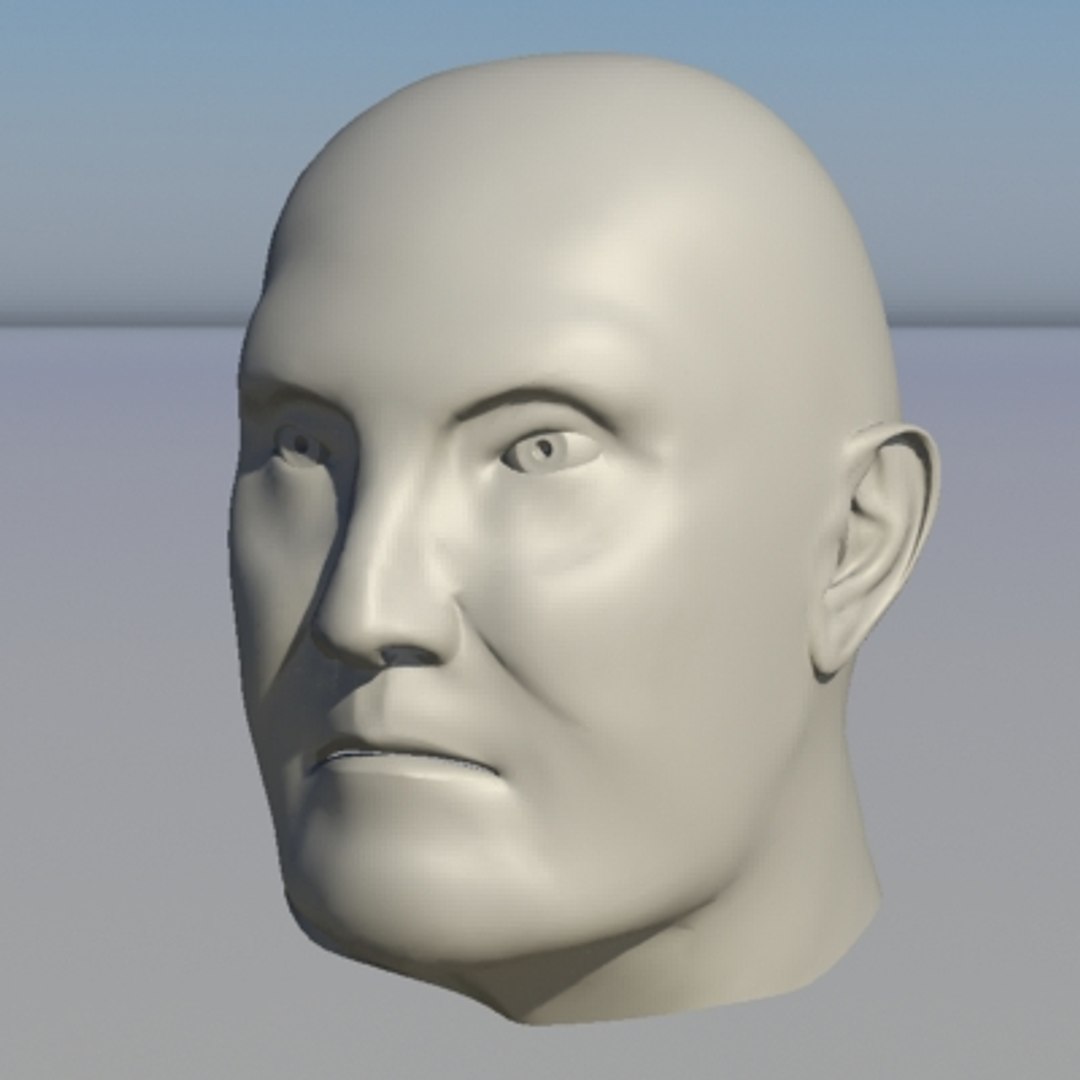 3d human head character - model